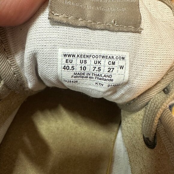 Keen Luft Cell Felt Lace Up Sneaker Womens Size 10 Taupe Casual Comfort Shoes - Picture 2 of 10